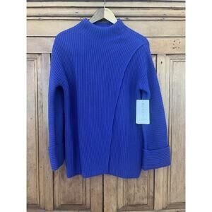 Athleta Azalea Merino Wool Cobalt Cashmere Chunky Knit Sweater Size XS NWT $249